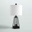 Erickson 20.5 in. Black Modern Dimmable Metal For Bedroom/Living Room Bedside Desk Nightstand Single Table Lamp With USB Port