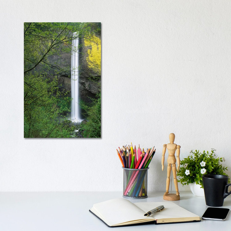 Latourell Falls, Columbia River Gorge Near Portland, Oregon I by Tim Fitzharris - Wrapped Canvas Print