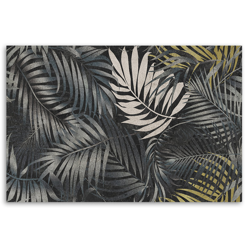 Palm Trees And Tropical Leaves - No Frame Print on Canvas, 70cm H x 100cm W