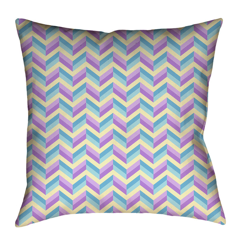 Coussin Katelyn Elizabeth, 16 po x 1 po, Bleu / Mauve
