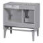Base de meuble-lavabo simple 29,6 po seulement en gris