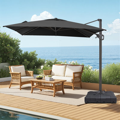 128' X 104' Rectangular Cantilever Umbrella with Weighted Base