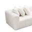 Canapé moderne en L 107,9 po en forme de L, canapé 4 places blanc rembourré pour chambre à coucher, assise profonde et agencement flexible, canapé modulaire à assise souple, configuration, coussins