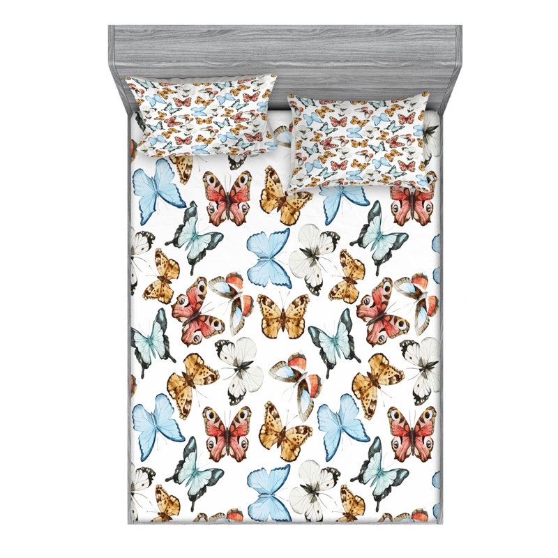 Microfiber Sheet Set, Full Sheet + Fitted Sheet + 2 Pillowcases