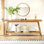 Console de style campagnard extra long de 70,9 po, table d'entrée en bois massif avec rangement ouvert à 2 niveaux, canapé rustique étroit derrière le canapé pour le couloir, le salon ou le vestibule, brun clair