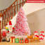 Arbre de Noël rose en pin et cachemire-1128094681