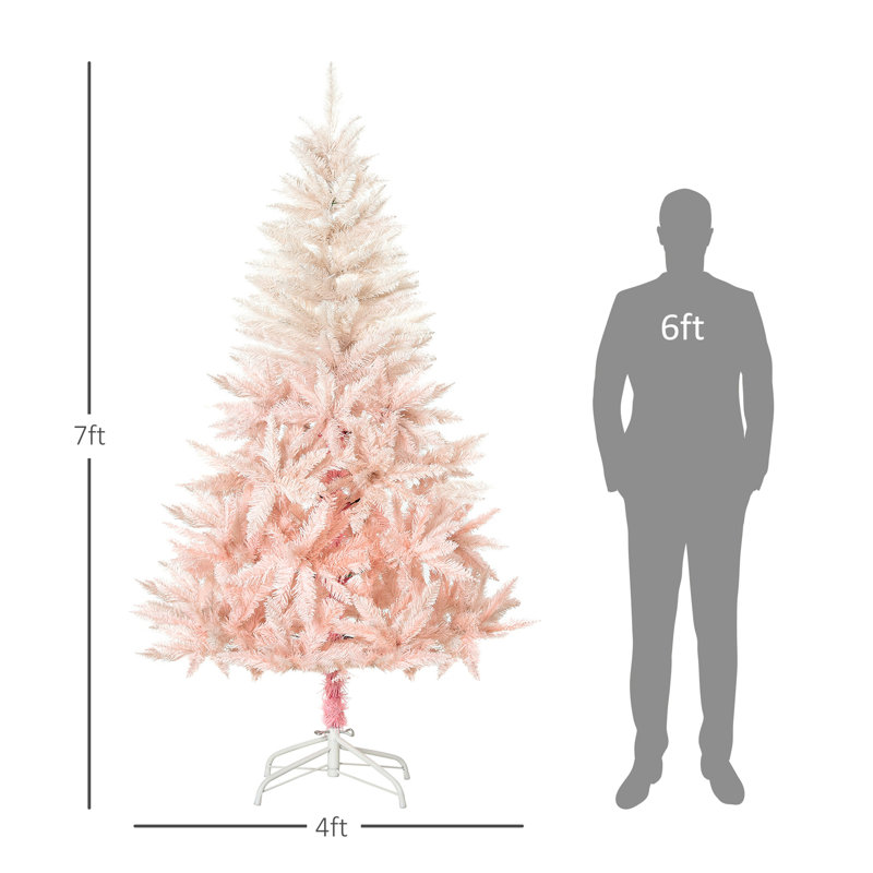 Arbre de Noël artificiel épinette non éclairé avec branches réalistes et 800 pointes, 7'