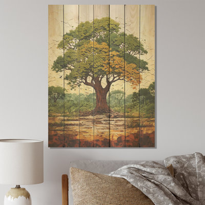 Baobab Majesty - arbre africain sur bois