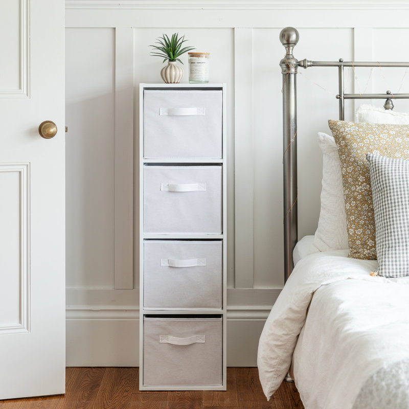 Northville 106cm H x 30cm W Cube Bookcase, White