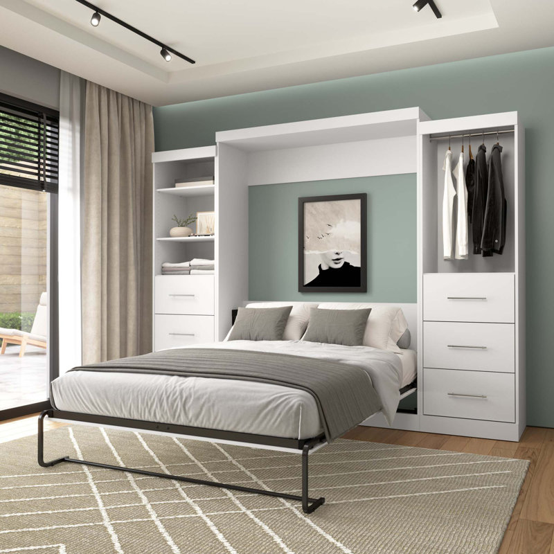 Arthor Metal Murphy Bed, White
