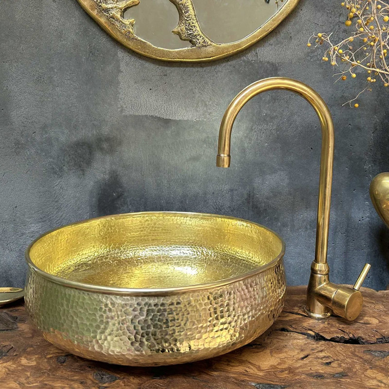 Lavabo de salle de bain lavabo décoratif, Laiton