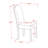 5 Piece Dinette Set for 4 Includes a Round Kitchen Table and 4 Dark Shitake Linen Fabric Parson Dining Room Chairs, 42x42 Inch, Linen White-352884053-352884055