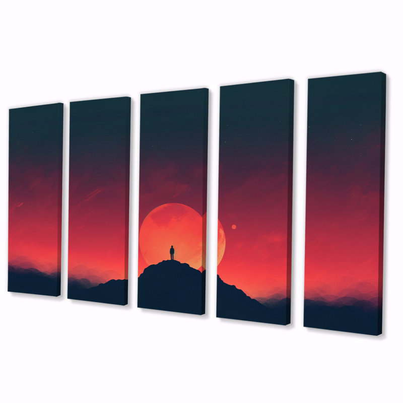 Minimalisme Alpine Beauty III - Décoration murale paysages - 5 panneaux égaux
