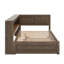 Lit de jour en bois pleine grandeur avec tablettes, DEL et lit gigogne-1578414934