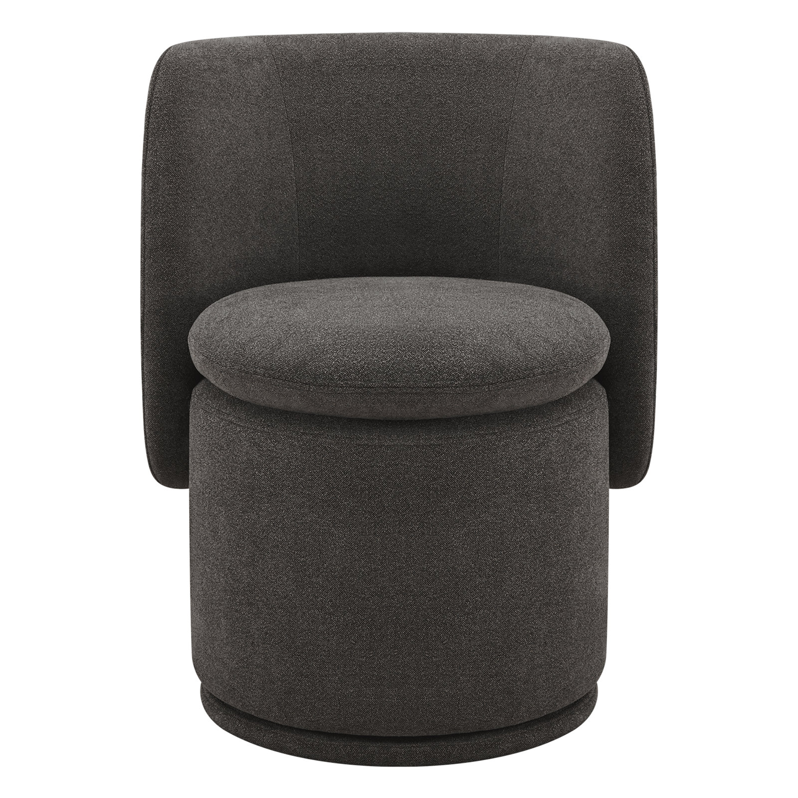 Adrielle Swivel Linen Dining Chair, Elite Charcoal