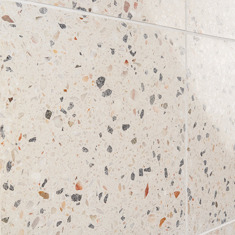 True Terrazzo 16x16 Polished Terrazzo Tile, Sonora Beige