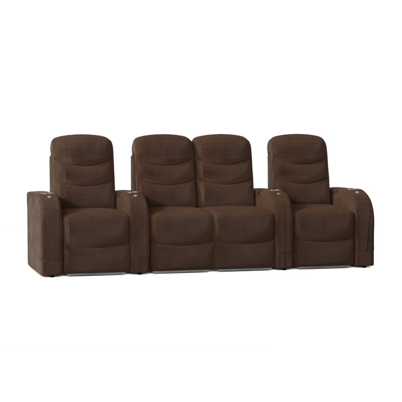 Rangée de cinéma maison Stealth HR Series (rangée de 4), Java Smartsuede