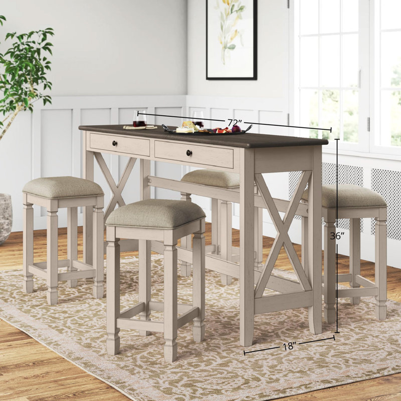 Console Table w/4 Stools