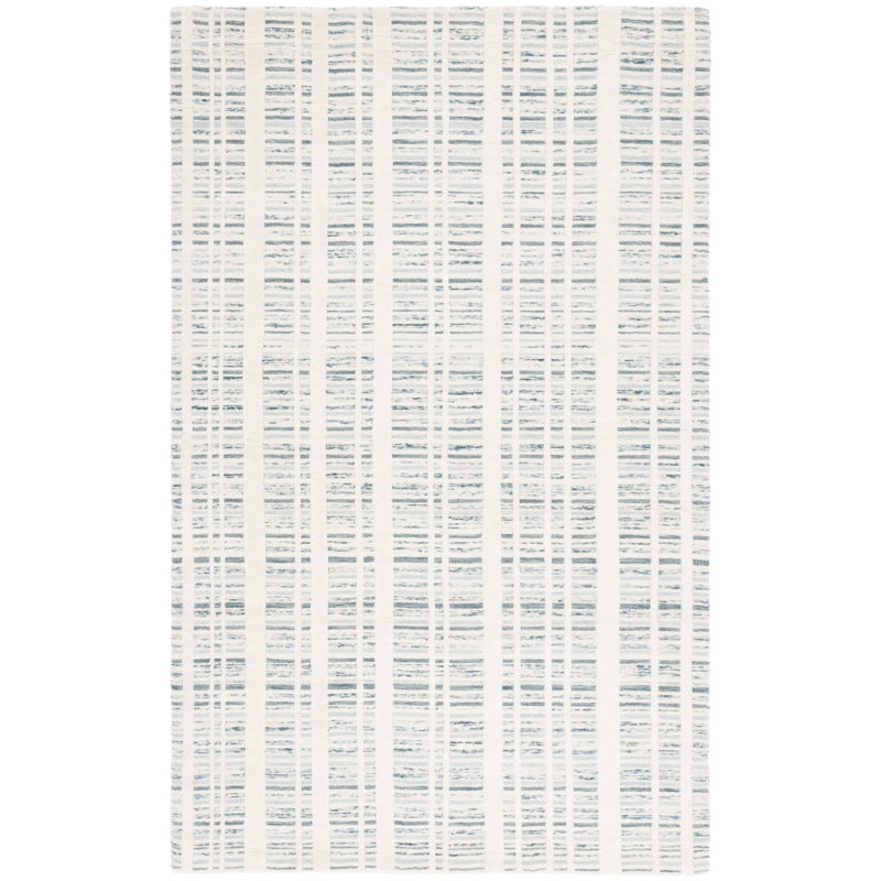 Tapis Fanechka 651 bleu sarcelle / ivoire, Rectangulaire 3 pi x 5 pi