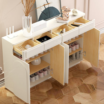 French style romantic home storage shoe cabinet