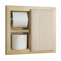 Taylor-3 recessed in wall Solid Wood toilet paper holder, holds any size  roll - 7 x 8.5 - WG Wood Products