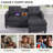 Kentrell 65'' Square Arms Loveseat W/ USB Ports & Storage-1240919392