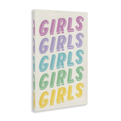 "Pastel Retro Girls", art mural sur toile par Nataly White