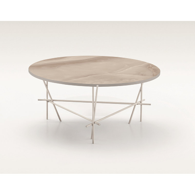 Armoney Three Leg Coffee Table, Alabaster/White