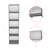 Bookcase XS Benzoni, Office, Matt Gray / White-778425338