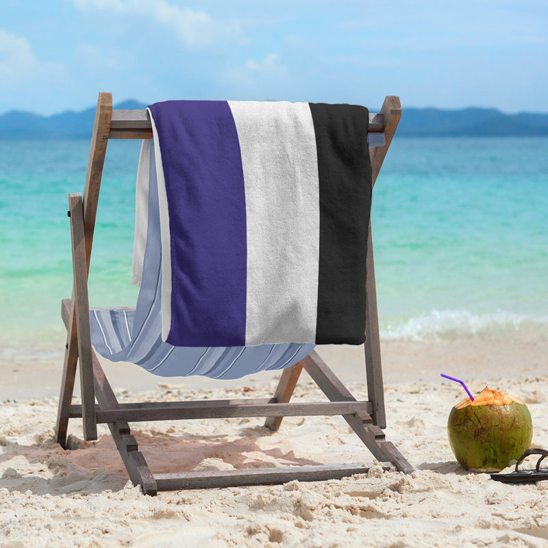 Beach Towel, Blue/White