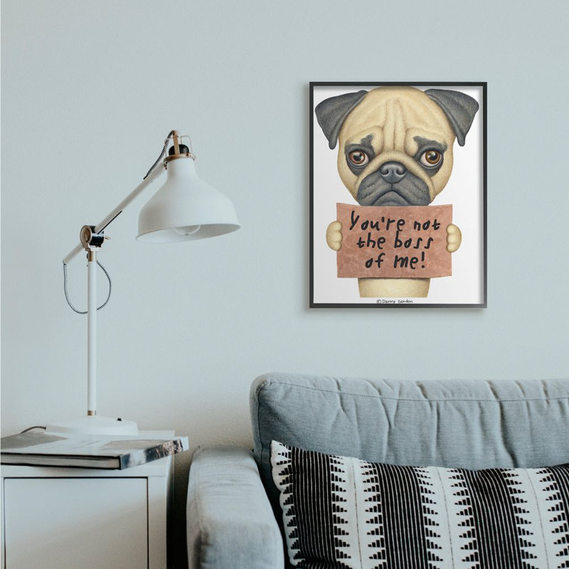 Impression d’art graphique, "You are not the boss of me" par Danny Gordan, H 30 po x l 24 po x P 1,5 po
