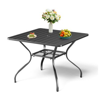 Vauclain Square Metal Outdoor Dining Table