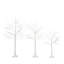 Ensemble de bouleau lumineux, 4 pi 48 DEL / 5 pi 72 DEL / 6 pi 96 arbres artificiels à DEL avec lumières blanches chaudes, arbre de Noël pour la décoration intérieure et extérieure d'Halloween