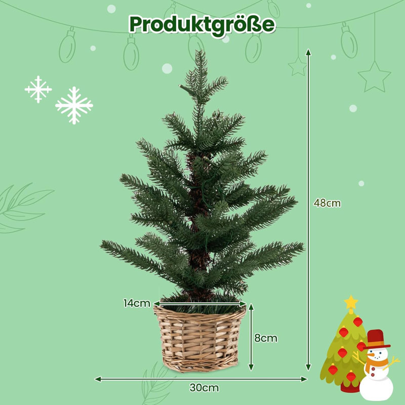 Lighted Artificial Pine Christmas Tree