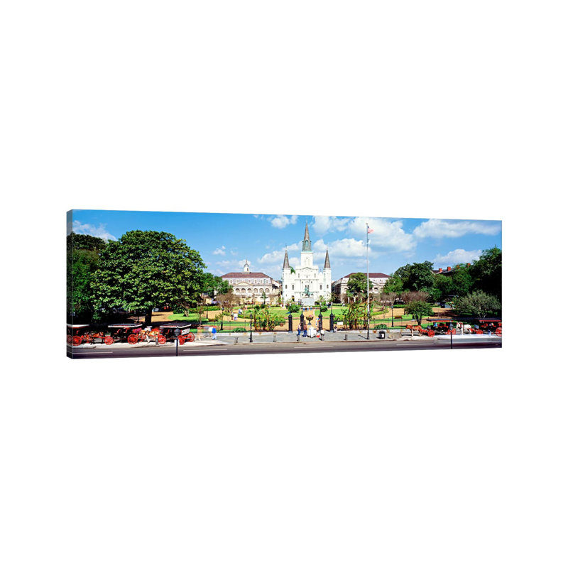 Jackson Square, New Orleans, Louisiana, USA - Wrapped Canvas Panoramic Print, 182.88 cm H x 60.96 cm W