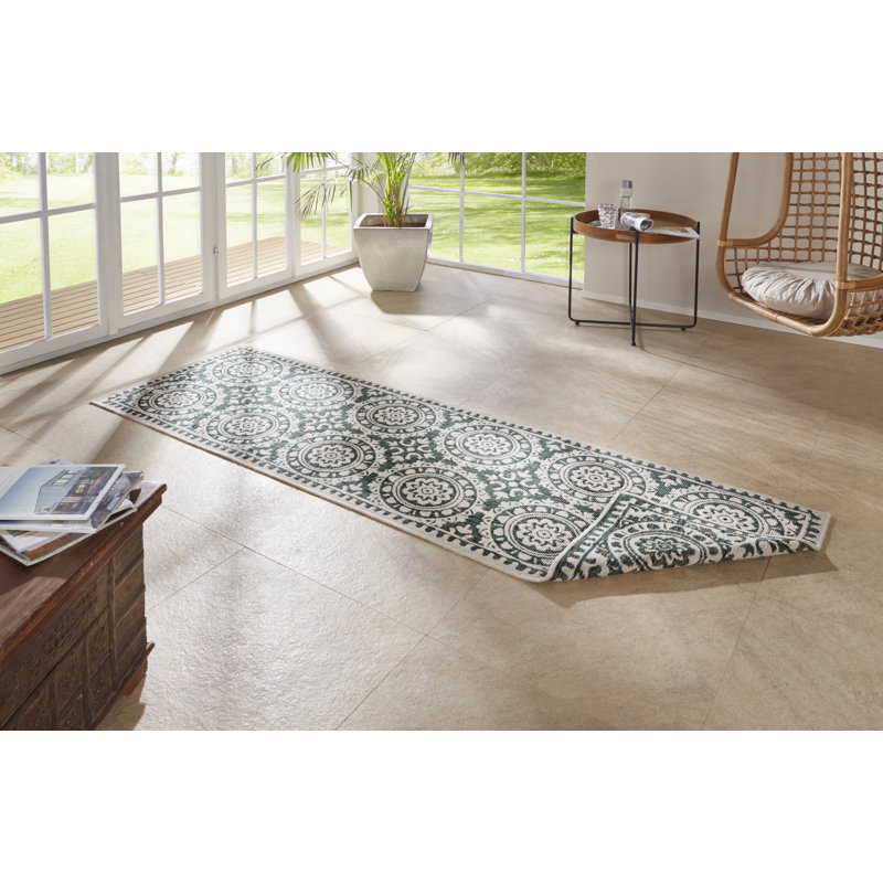 Jardin Flatweave Green Rug, Runner 80 x 250cm