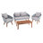 Robson Acacia 4 - Person Patio Conversation Set with Cushions-1753507672-1753507674