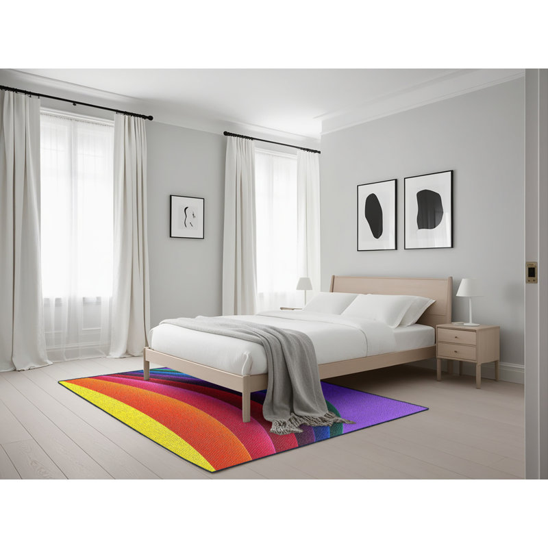 Tapise 22 de l’espace mauve arc, Rectangle 5 pi x 7 pi
