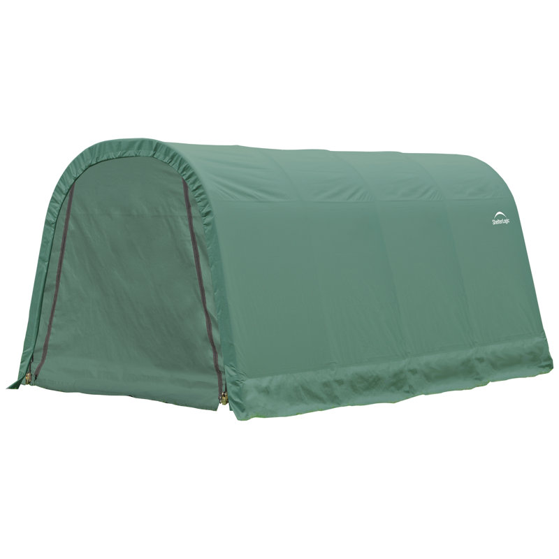 Abri rond de style rond, couverture verte, H 8 pi x l 8 pi x P 16 pi, Vert