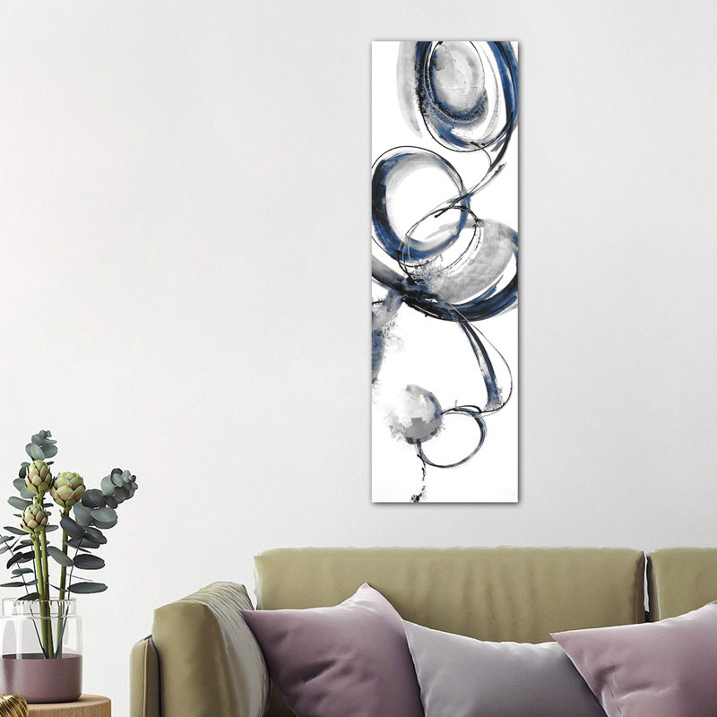 Calligraphy V9 by Liz Jardine - Wrapped Canvas Panoramic Print, 121.92 cm H x 40.64 cm W x 3.175 cm D