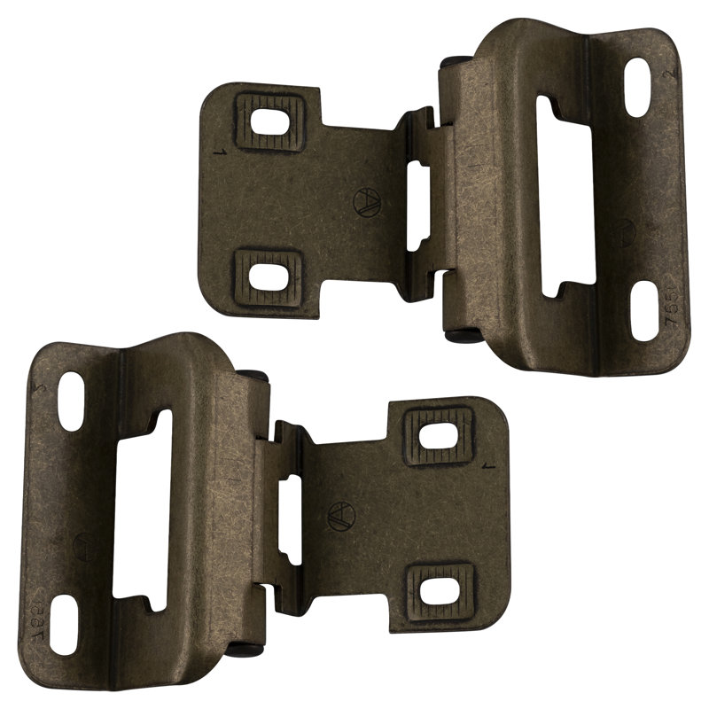 Brixwell BXL2557BB Charnières de placard à fermeture automatique pour la cuisine et les armoires Quincaillerie en laiton bruni 1/2 po