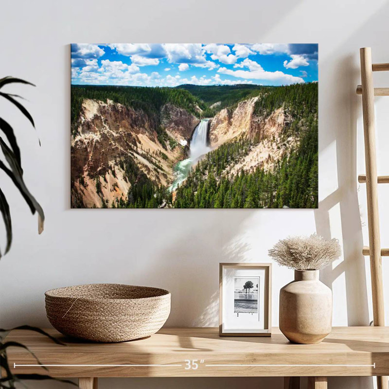Scène de cascades d'Alvord Yellowstone, H 16 po x l 24 po