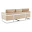 Canapé en velours avec base en acier inoxydable Mychele-812560268