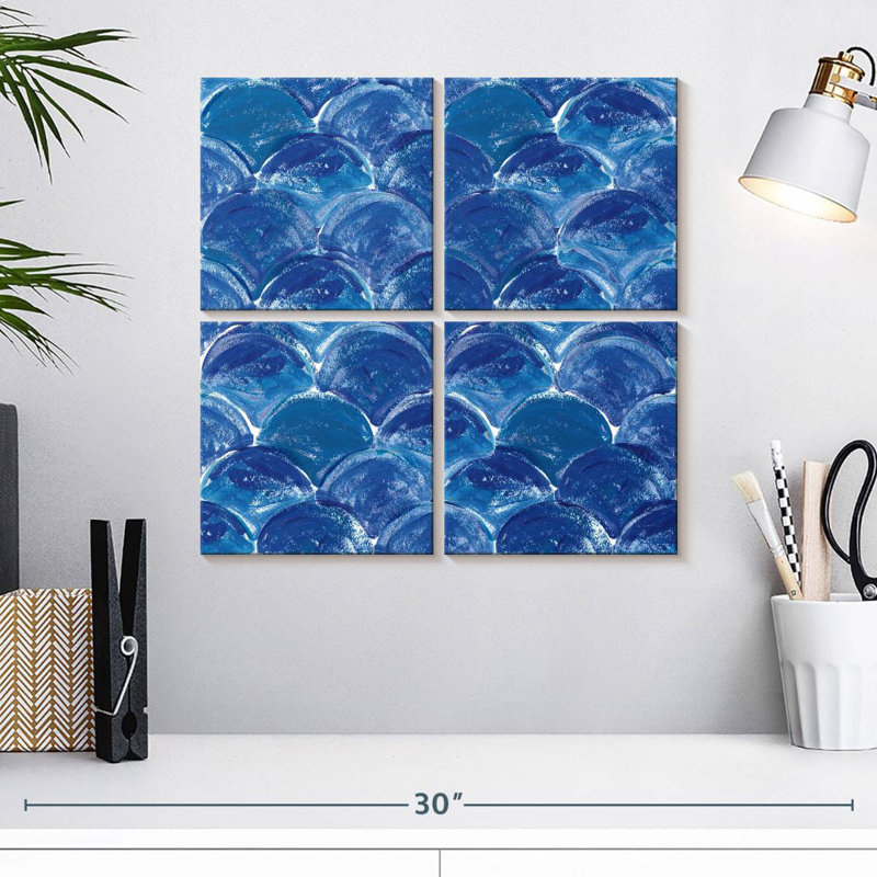 Motif Kerner sur les vagues II C, H 18 po x l 18 po