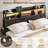 Full Modern Platform Bed Frame with 2 Storage Drawers, LED Lighting & Charging Station, No Box Spring Required-1997450418