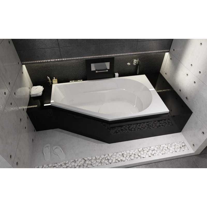 1750mm x 135mm Drop-In Soaking Acrylic Bathtub