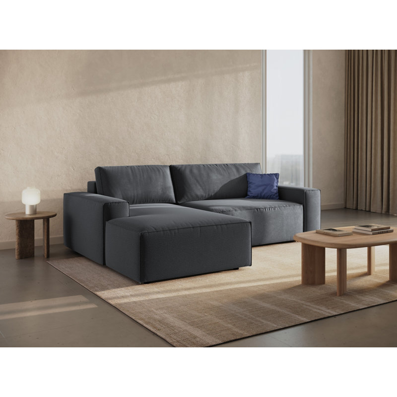 Alisbha 3 Seater Sofa Bed, Left-Hand Facing, Dark Grey