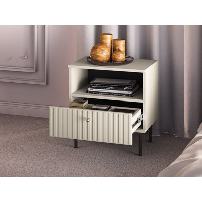 50cm W Metal Bedside Table