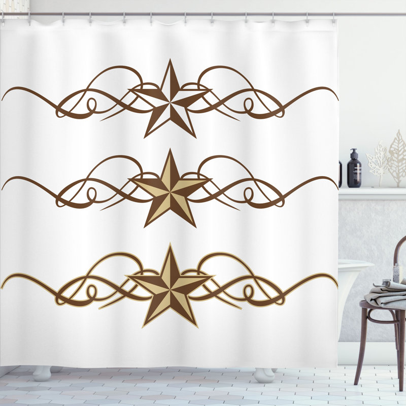 Shower Curtain with Hooks Included, 70" H x 69" W