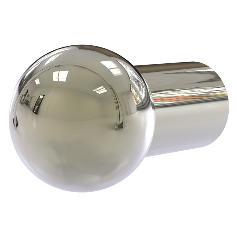 Poignée ronde de 1 diamètre, Nickel poli